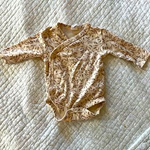 Colored Organics long sleeve kimono onesie